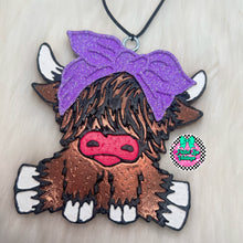Load image into Gallery viewer, Highland Cow w/ Bow Freshie