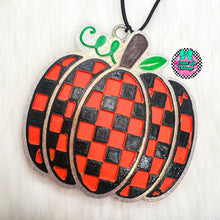 Load image into Gallery viewer, Checkered Pumpkin Freshie