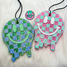 Load image into Gallery viewer, Checkered Smiley Face Freshie