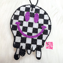 Load image into Gallery viewer, Checkered Smiley Face Freshie