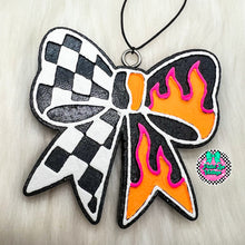 Load image into Gallery viewer, Checkered Flame Bow