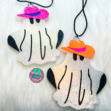 Load image into Gallery viewer, Ghost w/ Cowboy Hat Freshie