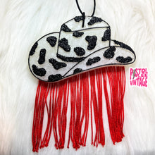 Load image into Gallery viewer, Cow Print Cowboy Hat Freshie