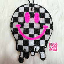Load image into Gallery viewer, Checkered Smiley Face Freshie
