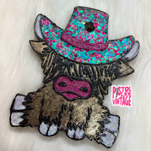 Load image into Gallery viewer, Highland Cow w/ Cowboy Hat Freshie