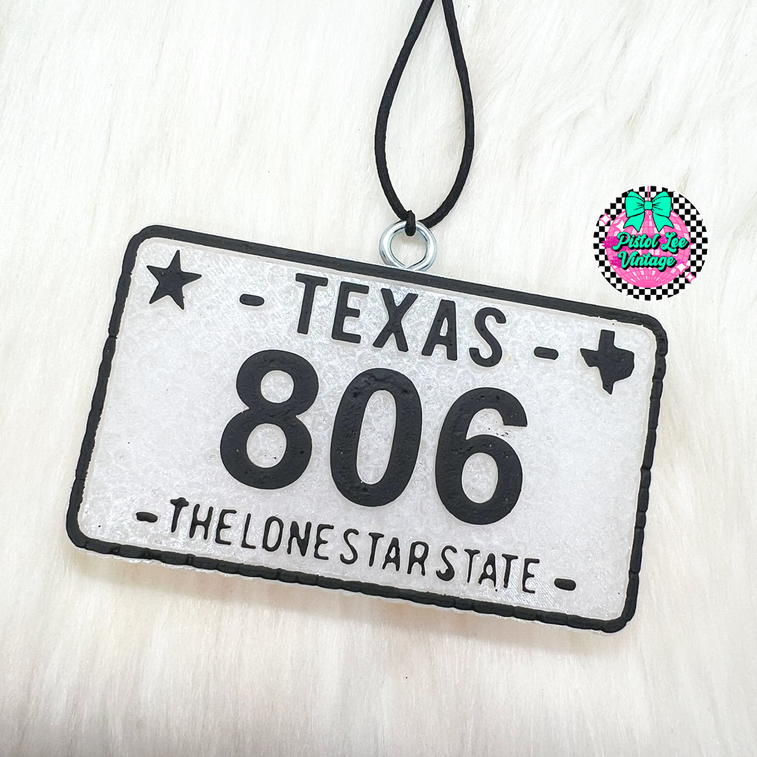 806 License Plate Freshie