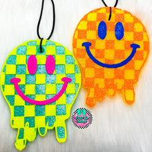Load image into Gallery viewer, Checkered Smiley Face Freshie
