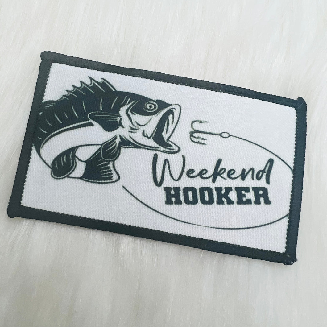 Weekend Hooker Rectangle Iron On Patch