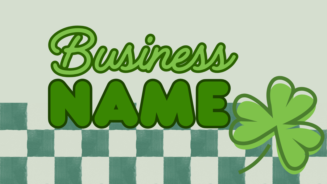 Sage Checkered Clover Facebook Cover