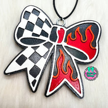Load image into Gallery viewer, Checkered Flame Bow
