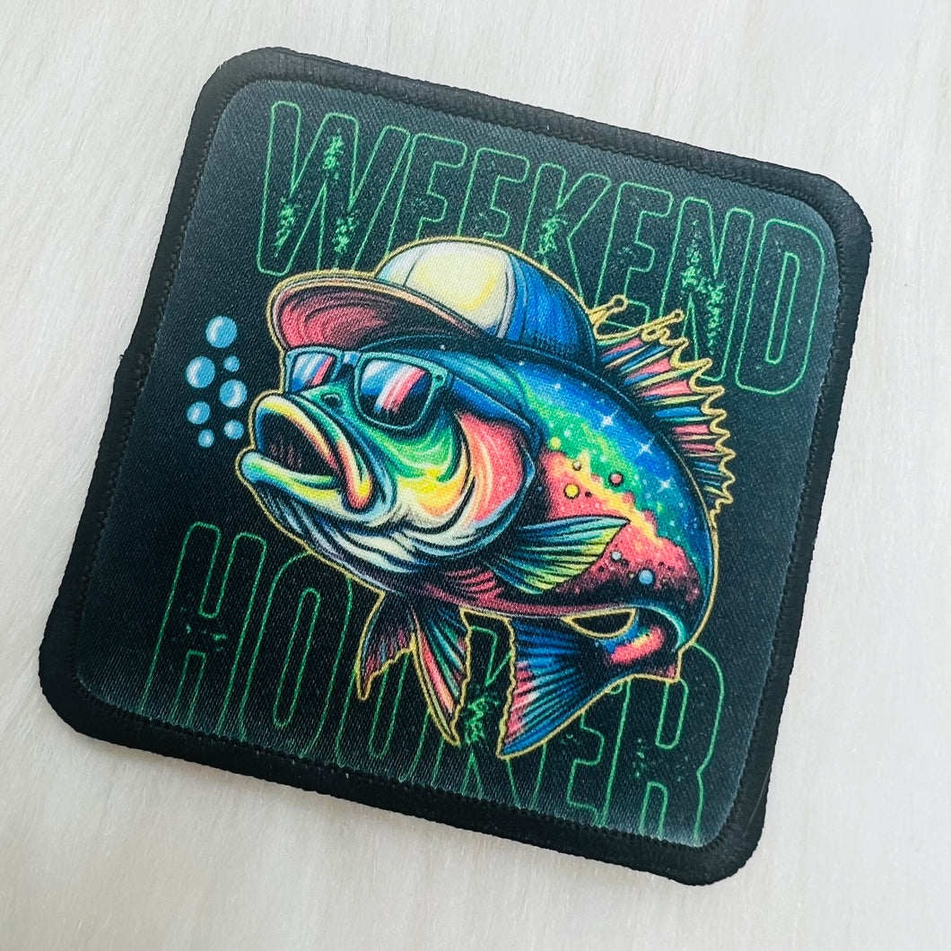 Weekend Hooker Square Iron On Patch