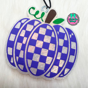 Checkered Pumpkin Freshie