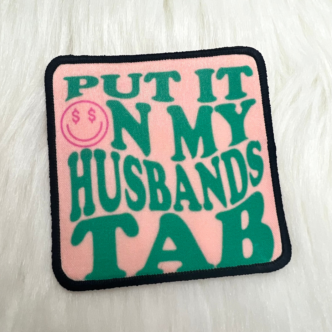 Husband's Tab Iron On Patch