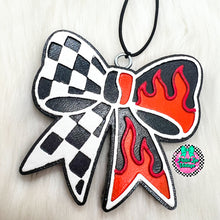 Load image into Gallery viewer, Checkered Flame Bow

