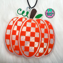 Load image into Gallery viewer, Checkered Pumpkin Freshie
