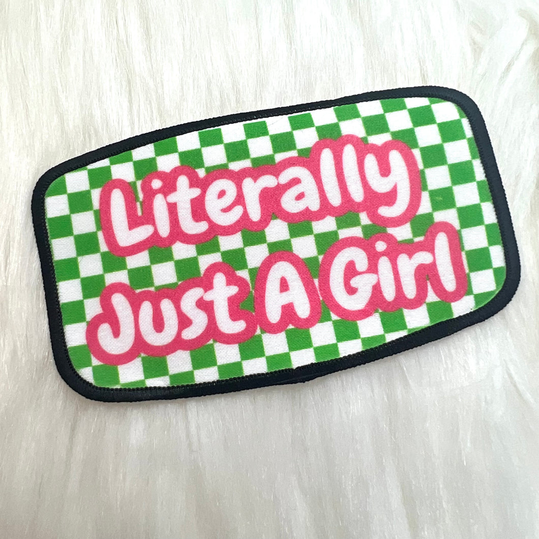 Literally Just A Girl Iron On Patch