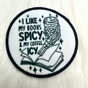 I Like My Books Spicy Iron On Patch