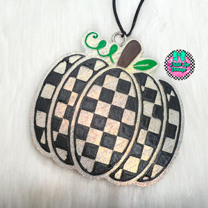 Checkered Pumpkin Freshie