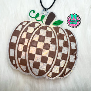 Checkered Pumpkin Freshie