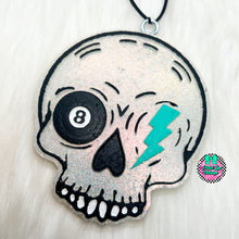 Load image into Gallery viewer, 8 Ball Bolt Skull Freshie
