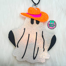 Load image into Gallery viewer, Ghost w/ Cowboy Hat Freshie
