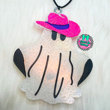 Load image into Gallery viewer, Ghost w/ Cowboy Hat Freshie
