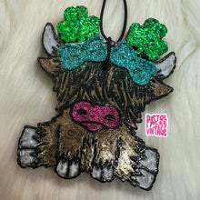 Load image into Gallery viewer, Shamrock Highland Cow Freshie
